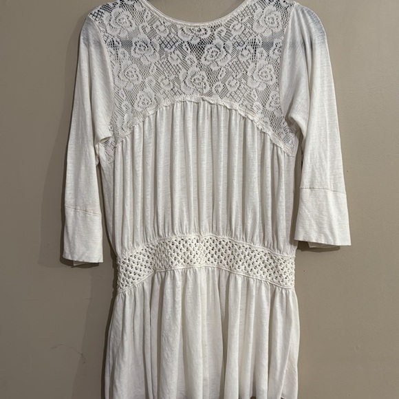 Free People Moonlight Romantic Tunic in Cream/Ivory Women's Size Small - Picture 3 of 9